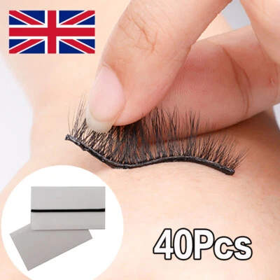 £1.99 • Buy Reusable Self-Adhesive Glue-Free Eyelash Glue Strip False Lash Tape (40pcs) UK