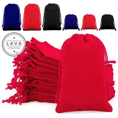 25 50 PCS Velvet Drawstring Pouch Jewelry Baggie Ring Party Wedding Gift Bag Set • $7.32