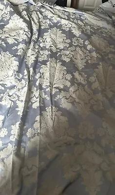 One Pair Of Dorma Pale Blue Damask Curtains 66 X 72 Inches • £30