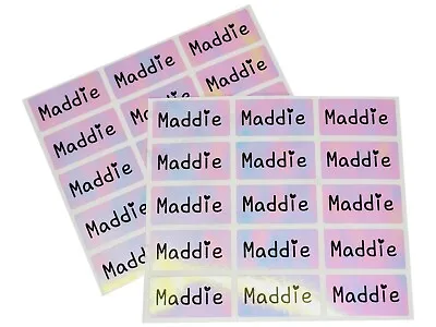 51x Pink Hologram Stick On Name Labels Great For Equipment Stationary & More • £4.89