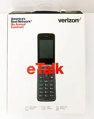 Verizon Prepaid Takumi ETalk With 4GB Memory Prepaid Flip Phone - GRAY NEW! • $35.05