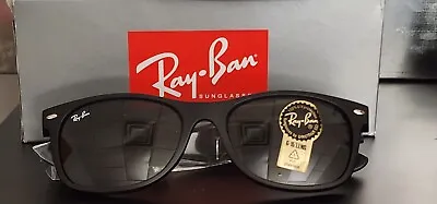 Ray Ban New Wayfarer Rubber Black Sunglasses ORB2132  - BRAND NEW! • $94.99