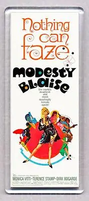 MODESTY BLAISE - Movie Poster - WIDE FRIDGE MAGNET  -  60's Cult Classic! • $2.47