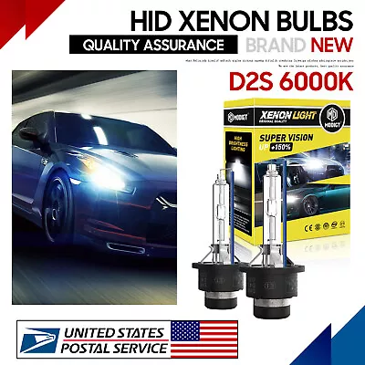 2x D2S 6000K HID Xenon Headlight High Low Beam Bulbs Replacement Kit 35W • $18.19