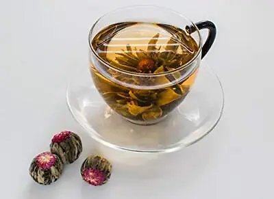 $15.82 • Buy Shangri-La Tea Company Blooming Tea Balls, Delicate Red Roselle Blossoms 28Count