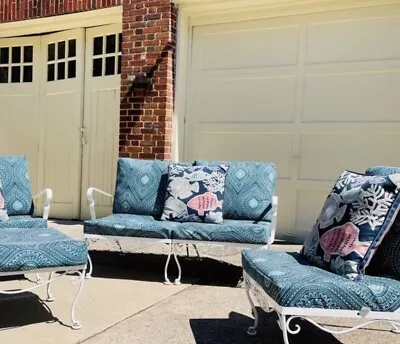 Vintage Wrought Iron Outdoor Furniture Patio 10 Pc Set • $999