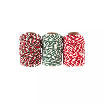 Christmas Colour Cotton Twine Gift Wrapping String Thread For DIY Crafts  • £7.99