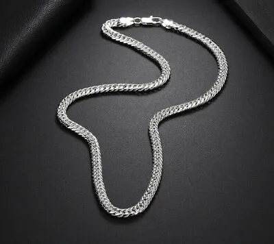 Chain Necklace For Men 925 Sterling Silver 6MM Couple Gift Jewelry • $57.49