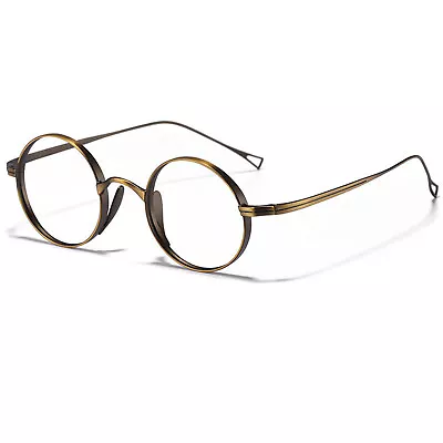 Super Lightweight Titanium Retro 45mm Spectacle Glasses Round Eyeglass Frames J • $24.23