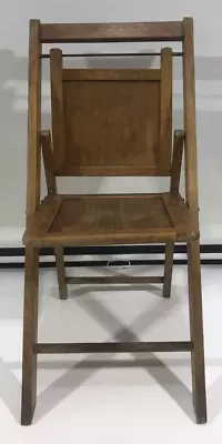 Antique Vintage Wood Folding Chair Working Sitting Condition Patio Deck Decor • $21.99