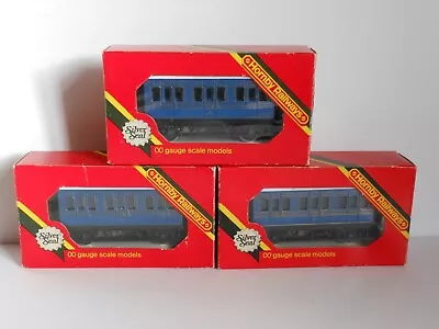 Three X3 Hornby OO Gauge R212 S. & D.J.R. 4 Wheel Coach No. 12 Blue Livery Boxed • £18.85