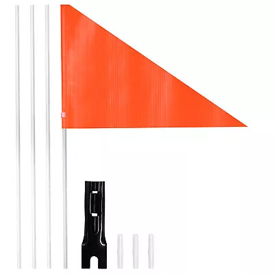 Anely 6Ft Bike Safety Flag With Fiberglass Pole - Bicycle Trailer Safety Flag • $10.95