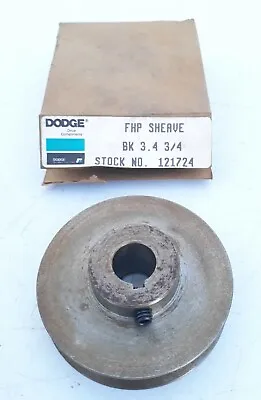 Dodge BK34 Single Groove Finished 3/4  Bore Sheave/Pulley For 4L A Belts 5l 5B • $24.99