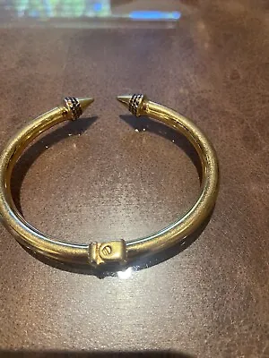 Vita Fede Titan Gold Tone Crystal Bangle Bracelet • $24