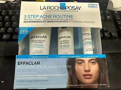 La Roche Posay 3 Step Acne Routine Effaclar 2-Month Supply  Exp 04/2025 • $28.95