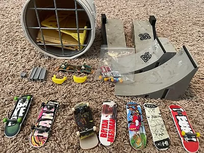 Tech Deck Lot Used-two Skateparks: 6 Complete Skateboards+2 Incomplete And Parts • $30