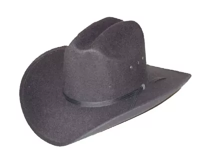 Western Express Youth Kid Size BLACK FAUX FELT COWBOY HAT W/ Hatband Elastic • $29.99