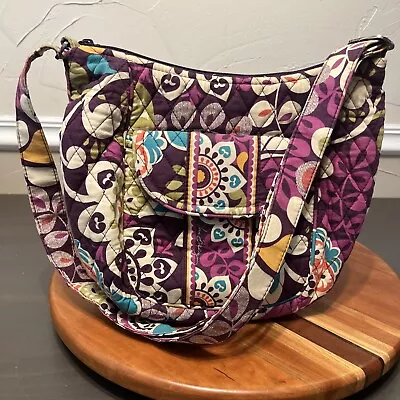 Vera Bradley Plum Crazy Clara Shoulder Purse Or Crossbody • $9.10