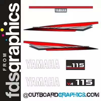 Yamaha 115hp V4 2 Stroke Outboard Decals/sticker Kit • $49.67