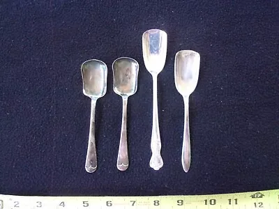 Lot Of 4 Vintage Silver Plate Sugar Scoop Spoons. EPNS Meriden Wm Rogers Used. • $19.99