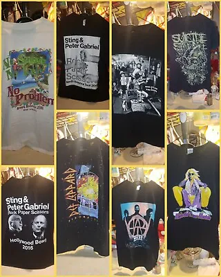 Lot Of 7 Rock Metal Alt Shirts Sting Buffet Gabriel Dylan Suicide Silence... • $70