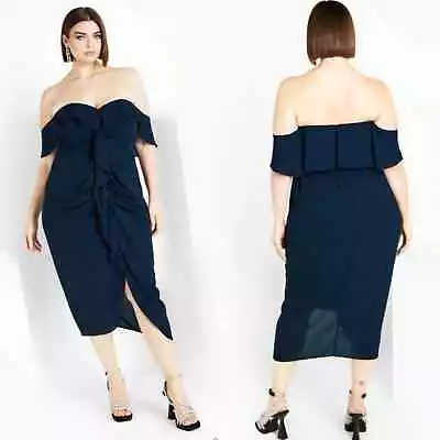 NWT City Chic Va Va Voom Dress - Navy Plus Size 24 • $56.25