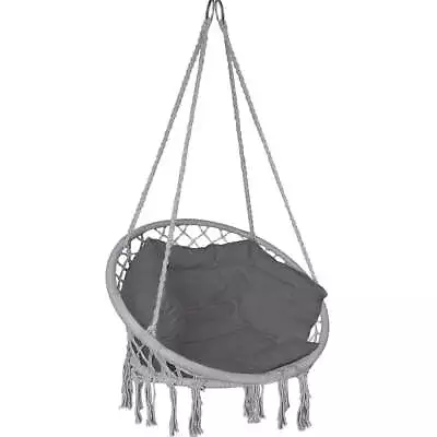 £59.99 • Buy VOUNOT Hanging Hammock Chair Swing Chair Bedroom Balcony Outdoor Indoor, Grey