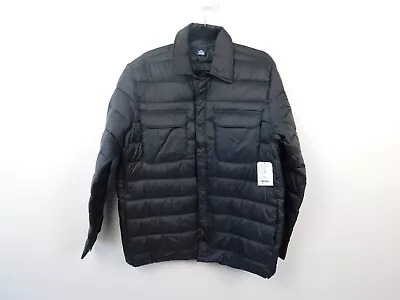 George Jacket Mens Puffer Coat Medium Black Water Repellent Winter New NWT • $24.99