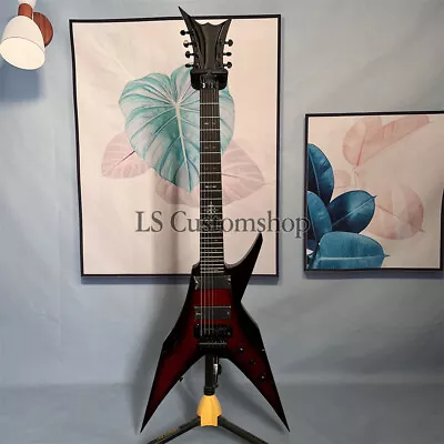 Red Burst 7 String Special Shape Electric Guitar Bird Of Prey Flamed Maple Top • $190.39