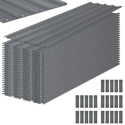 25x Roof Panels Galvanized Steel Hardware Roofing Sheets Gray • $259.99