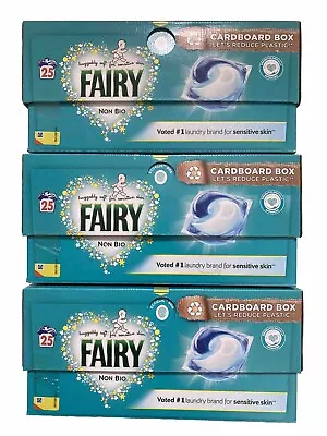Fairy Non-Bio Washing Laundry Detergent Pods - 75no (3 X 25’s Boxes) • £24.50