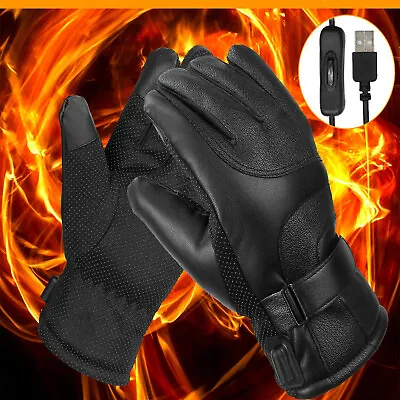 Heated Gloves Rechargeable Electric Motorcycle Snowboard Skiing Gloves Hand Warm • $17.19