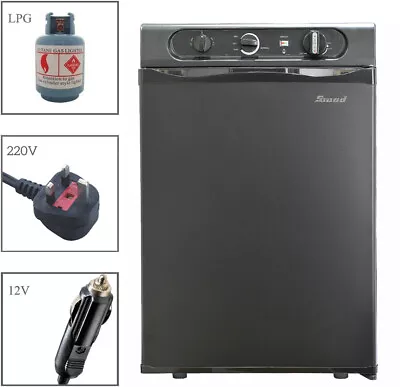 3 Way Gas Fridge Absorption Caravan Motorhome Campervan LPG/240V/12V Silent 63L • £437