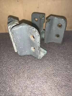 VINTAGE GALVANIZED METAL OAR LOCK HOLDER -Brackets- FOR ROW BOAT • $25.19