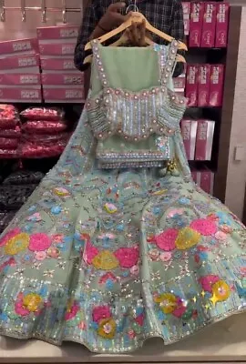 Bridal Indian Pakistani Lehenga Choli Bollywood Designer Wedding Lehnga Dresses • $120.99