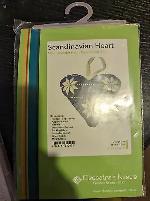 Scandinavian Heart Tapestry Cushion Kit By Cleopatra's Needle Brand New F/Post • £19.99