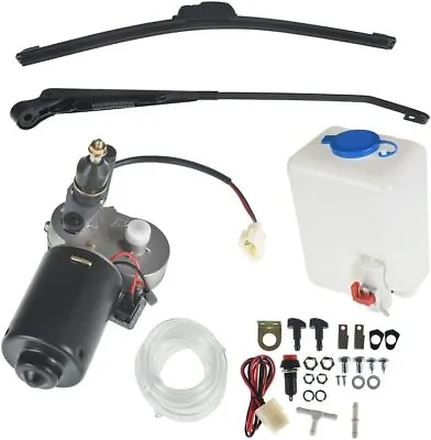 Electric Windshield Wiper Motor Kit 12V Motor ATV UTV Windshield Washer Bottle • $39