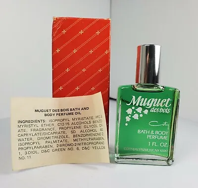 MUGUET Des Bois Bath & Body Perfume By Coty 1 Fl Oz *VINTAGE RARE ORIGINAL AS-IS • $69.99