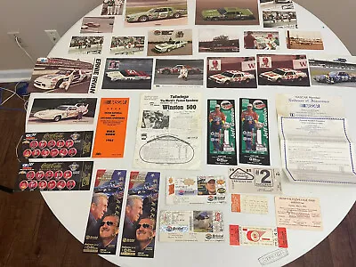 Vintage NASCAR Racing Memorabilia Lot Bundle Ticket Stubs Photos Postcards￼ • $49.95