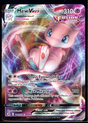 Pokemon Mew Vmax 114/264 Ultra Rare Fusion Strike - NM • $4.99