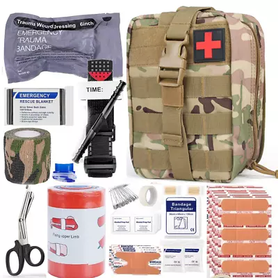 Survival First Aid Kit Medical Emergency Military Trauma Bag Tactical USA • $26.99