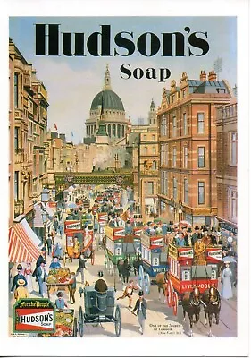 Hudsons Soap - One Of The Sights Of London Modern Retro Advertising Postcard Exc • £0.60