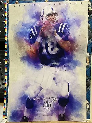 Peyton Manning Ring Of Honor Statue Jersey Retirement Poster Oct. 7-8 2017 • $17