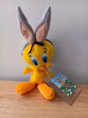 1998 Warner Bros. Studio Store Tweety Bird Rabbit Easter Bean Bag New With Tag • $6.99