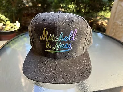 Mitchell & Ness Gray Script Logo Snapback Hat Cap New • $31.05