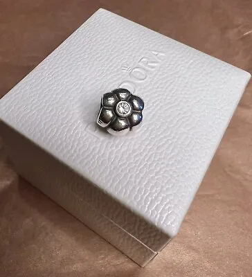 Genuine Pandora Clear CZ Flower Charm ALE 925 • £12