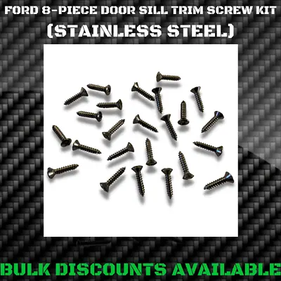 $11.96 • Buy 1960-1970 Ford Falcon Interior Door Sill Plate Trim SCREWS Stainless Steel OEM