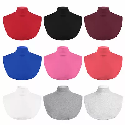 Women&Men Detachable False Mock Collar Dickey Fake Neck Bibs Turtleneck Neckline • $8.35