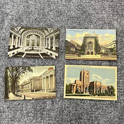 Vintage Yale University Postcard Lot Of 4 Library Peabody Wolsey 1909 1930s • $19.99