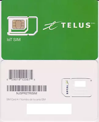 Telus Multi Sim Card (Nano + Micro + Regular) 3G 4G LTE POSTPAID Or PREPAID • $7.77